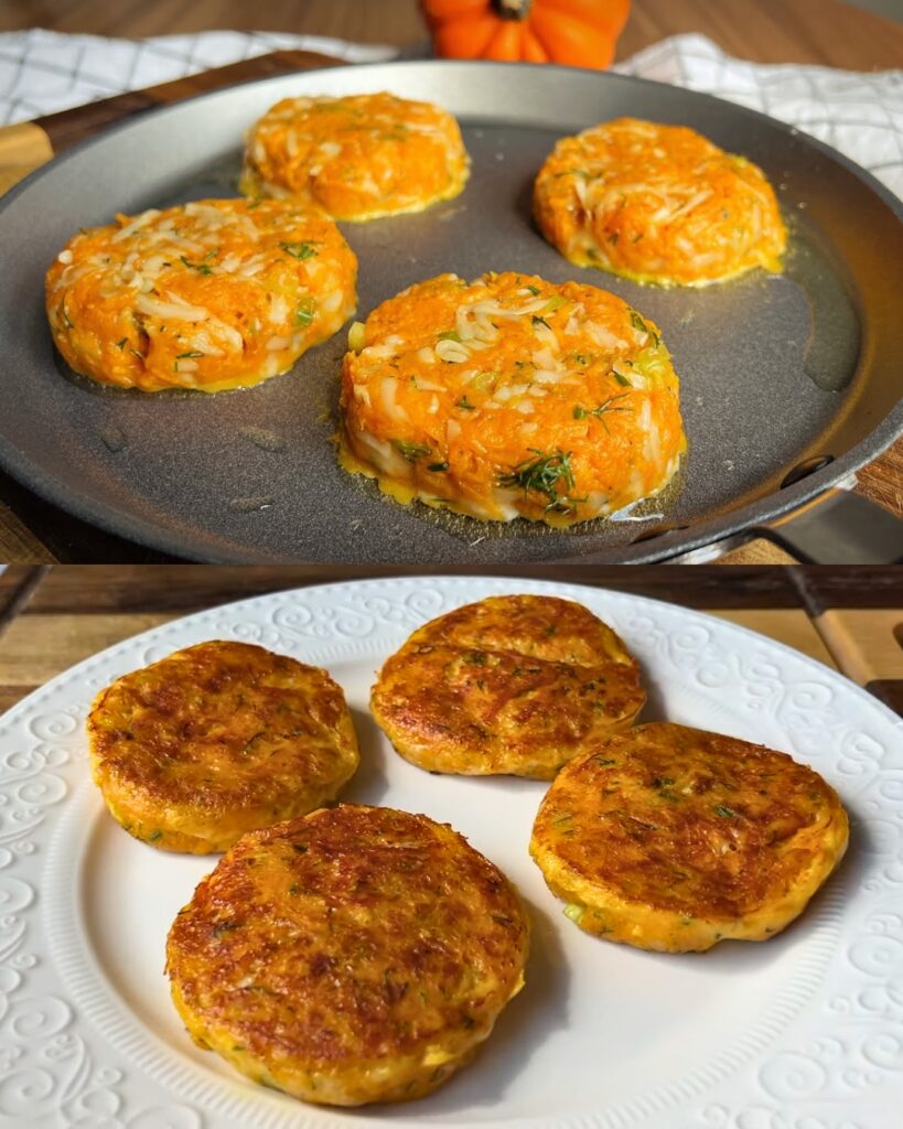 Pumpkin and Cheese Patties finished dish