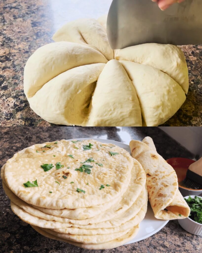 Soft Flatbreads / Wraps / Naan Bread finished dish