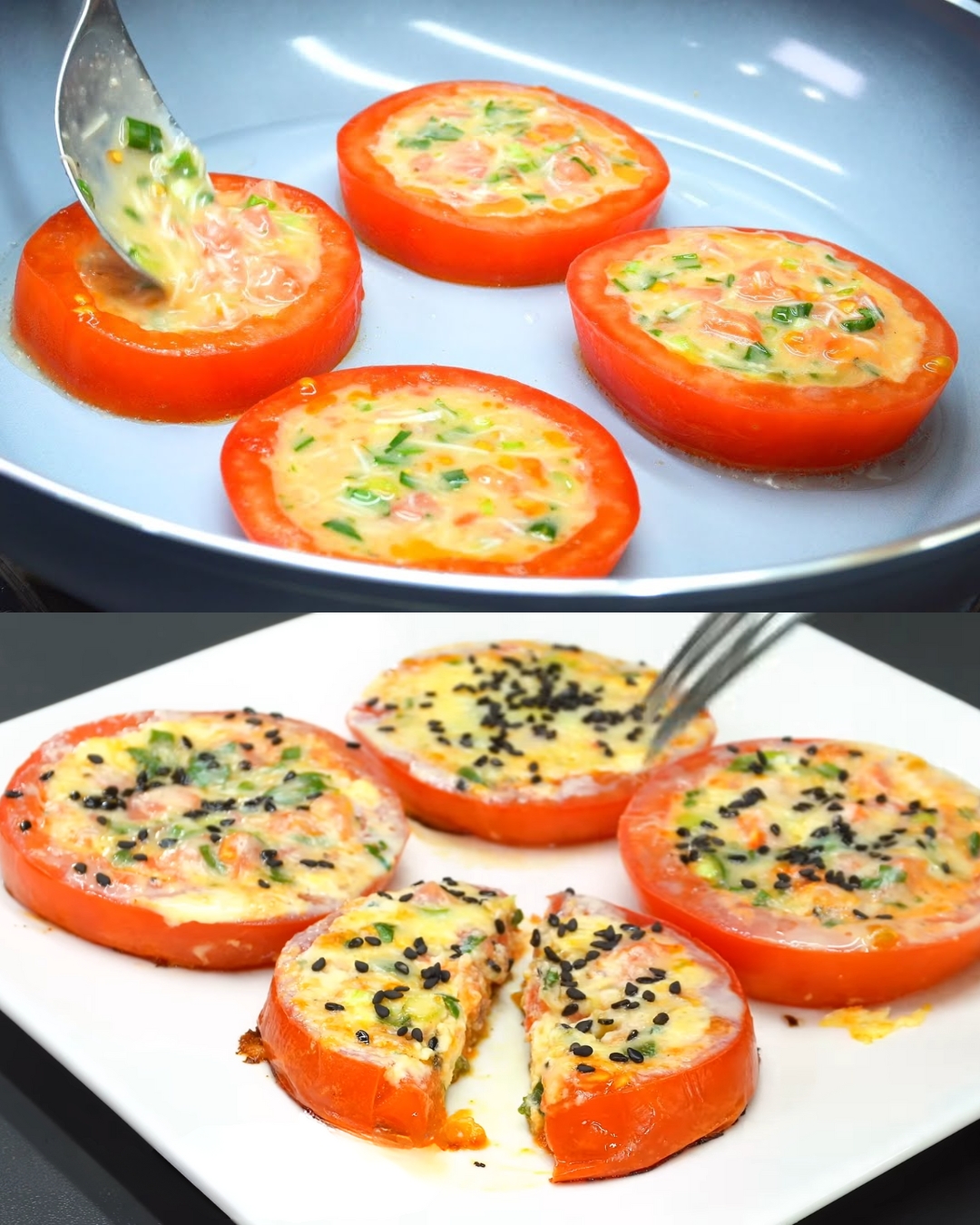 Tomato & Parmesan Egg Skillet