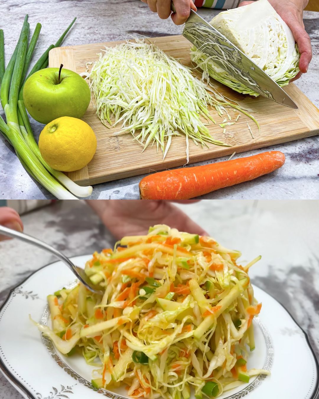 Cabbage, Apple, and Carrot Salad