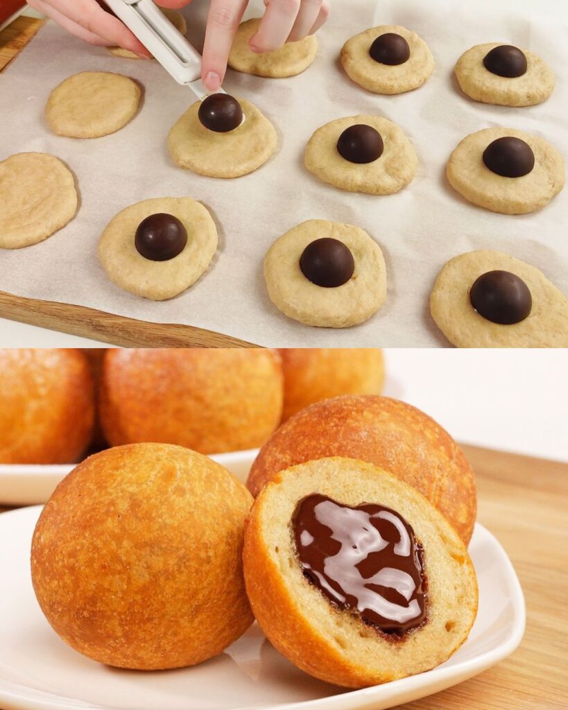 Homemade Chocolate-Filled Donuts and Chocolate Candies