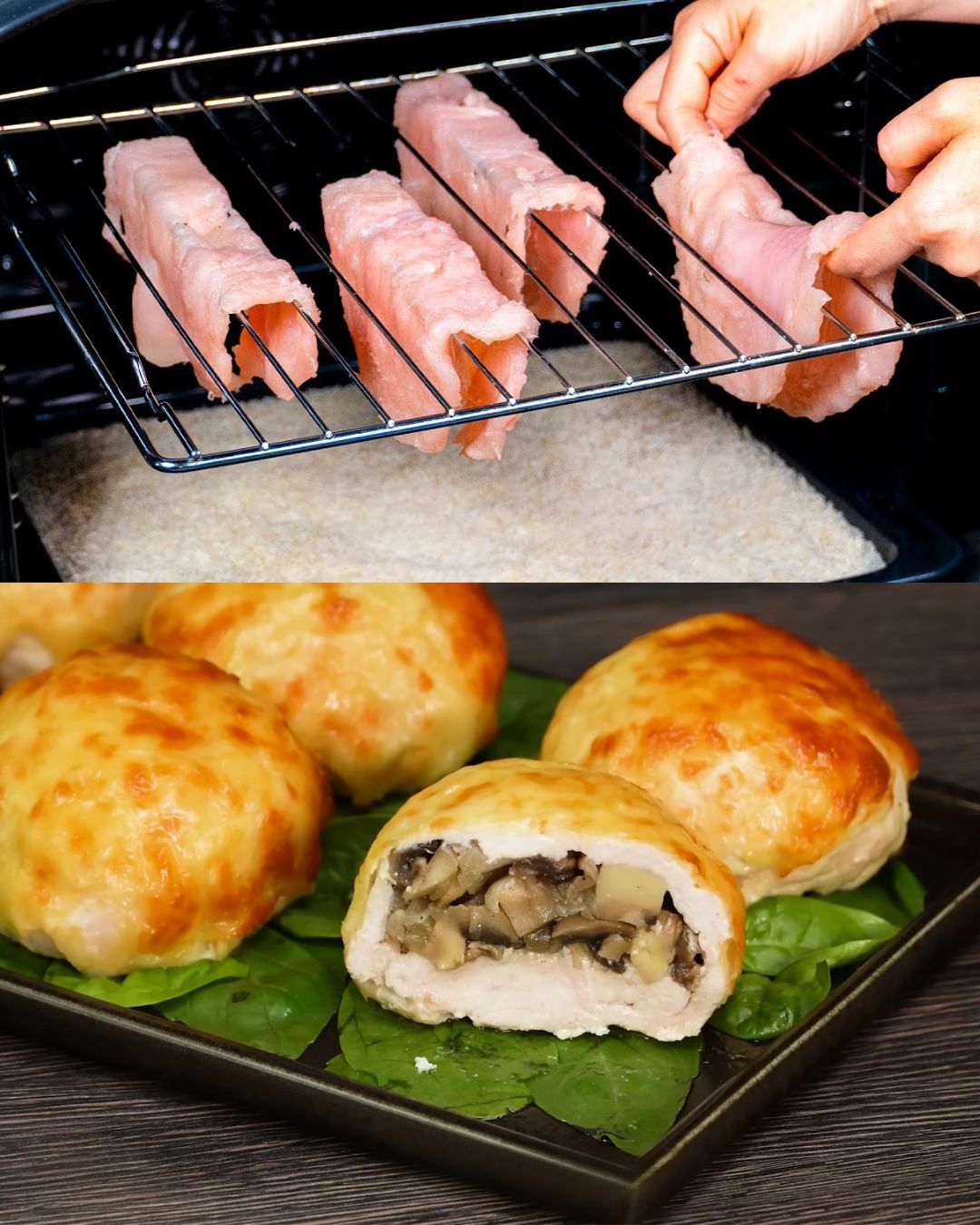 Chicken Breast with Mushroom and Cheese Filling