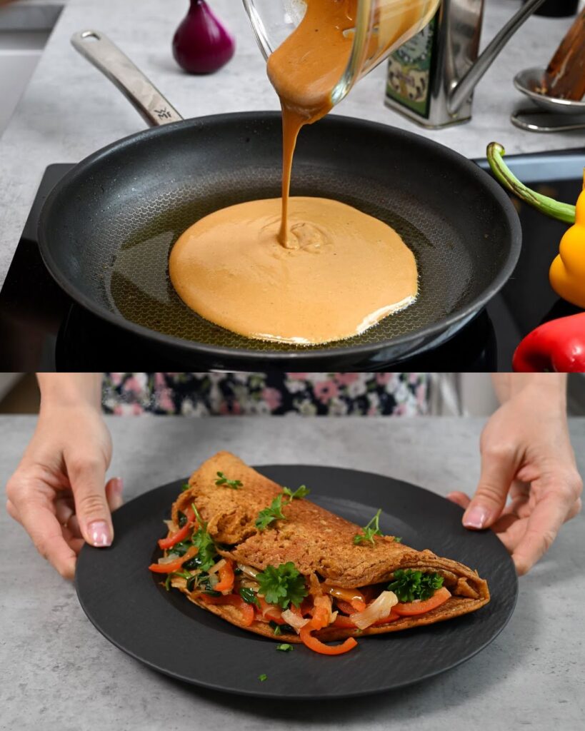 Chickpea Flour Veggie Omelette
