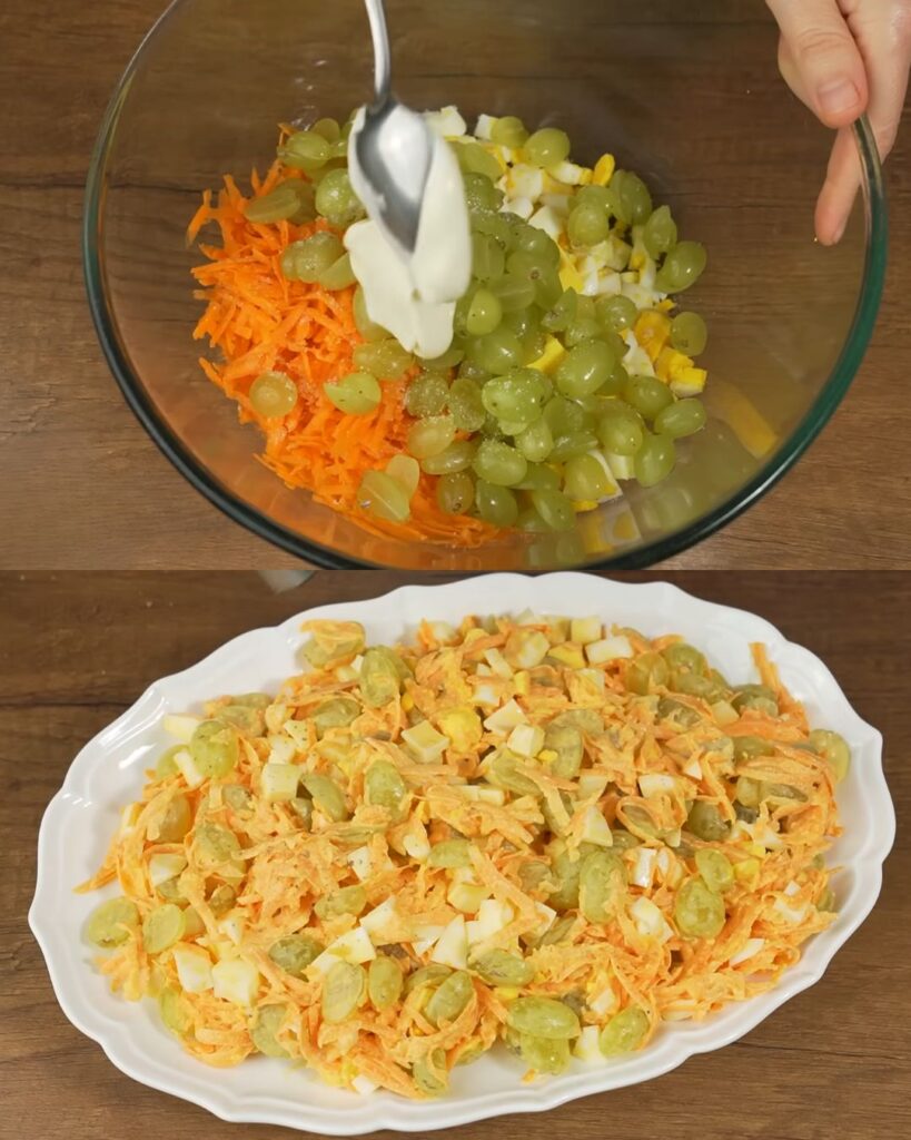 Quick and Easy 5-Minute Carrot and Grape Salad
