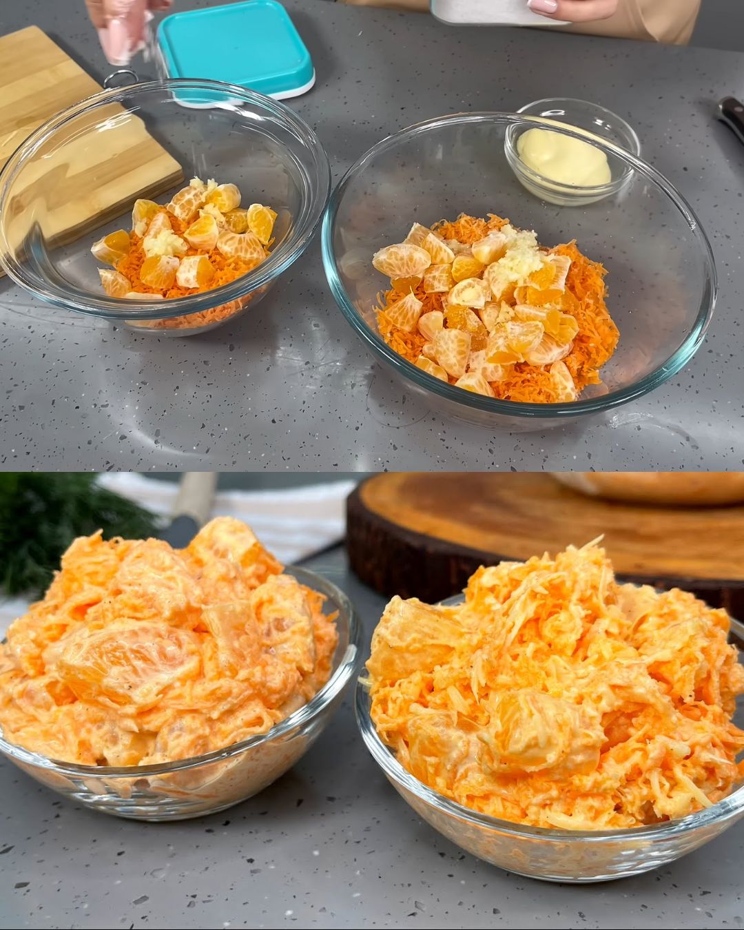 "Mandarin Carrot Salad with a Twist"