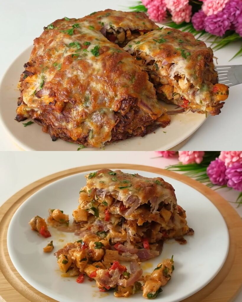Savory Chicken-Stuffed Onion and Potato Patties
