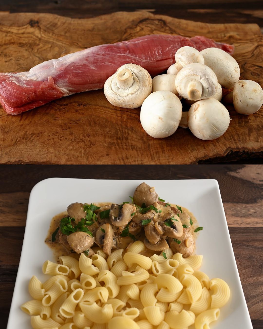 Creamy Pork Tenderloin with Mushrooms