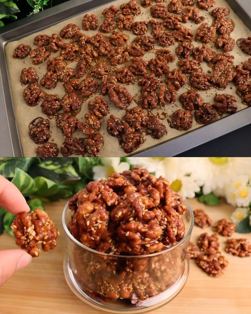 Caramelized Walnuts with Honey, Sesame, and Spices