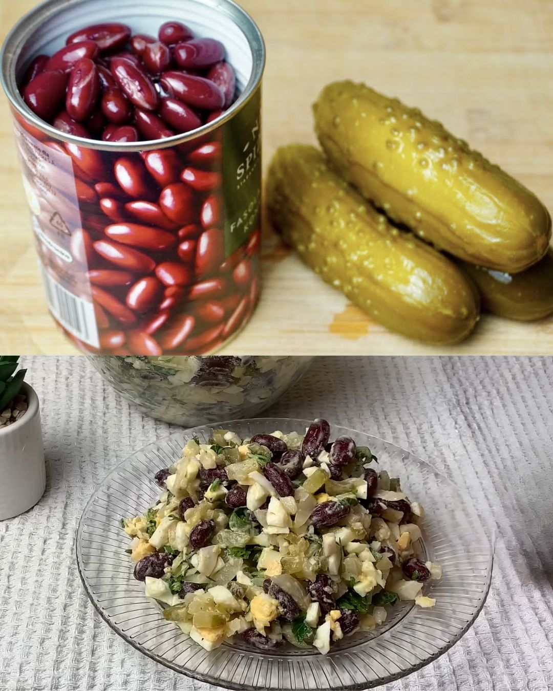 Economical Cucumber and Bean Salad