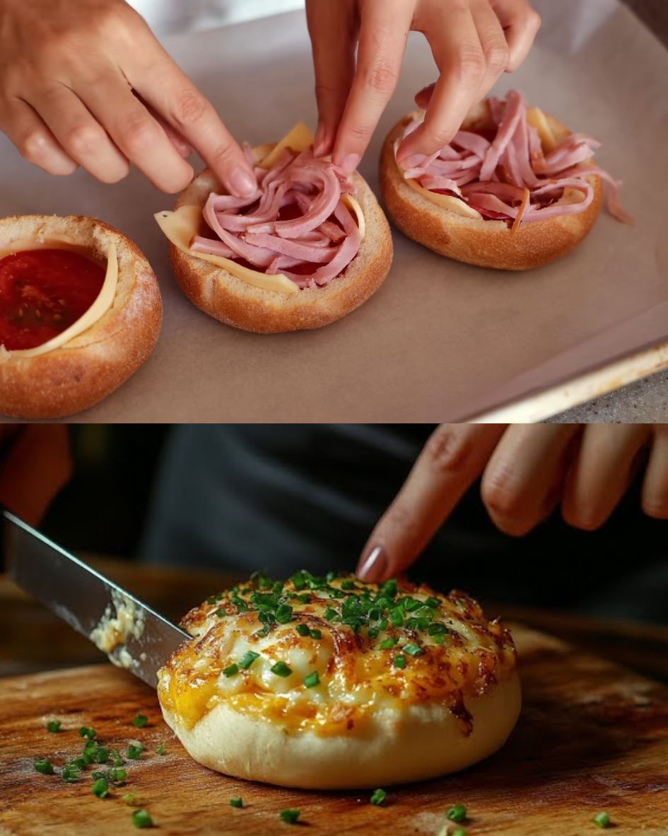 Delicious Breakfast Roll with Ham and Cheese