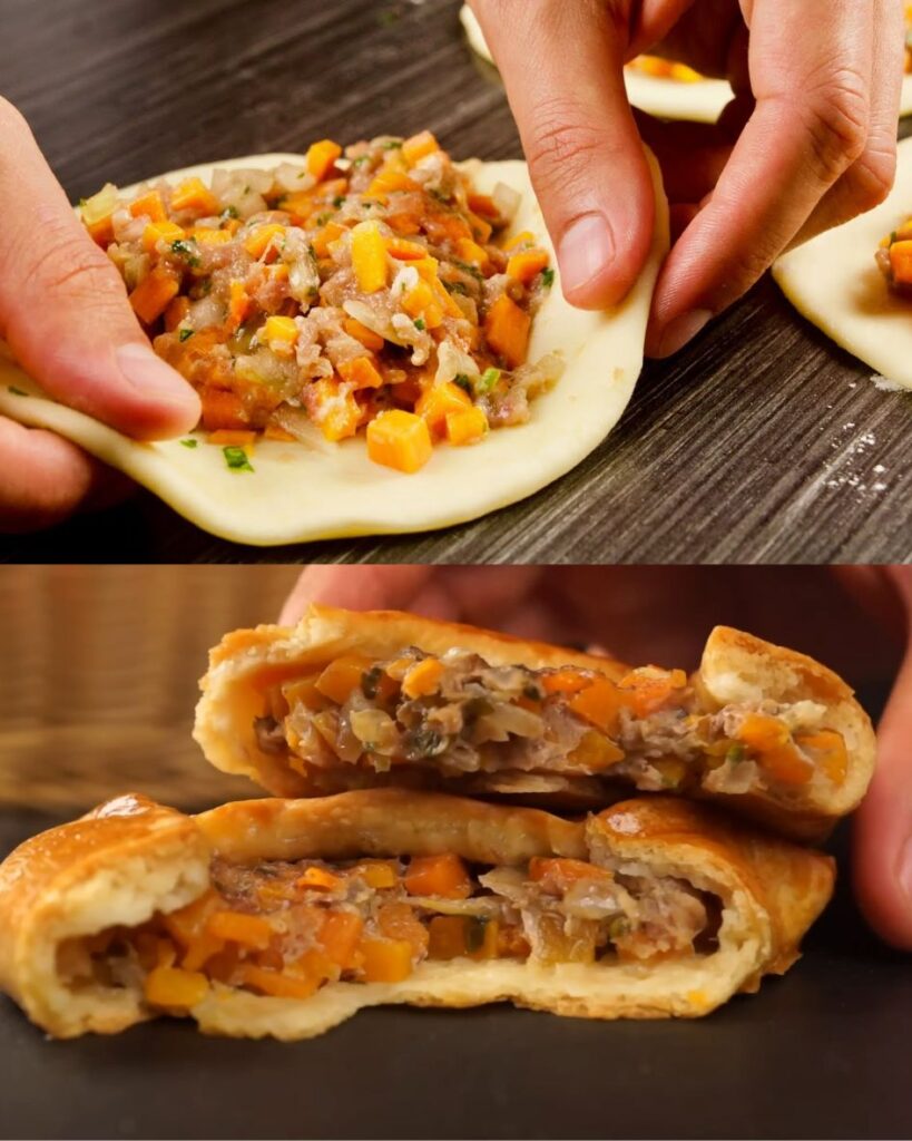 Pumpkin and Meat Samosas with Kefir Dough