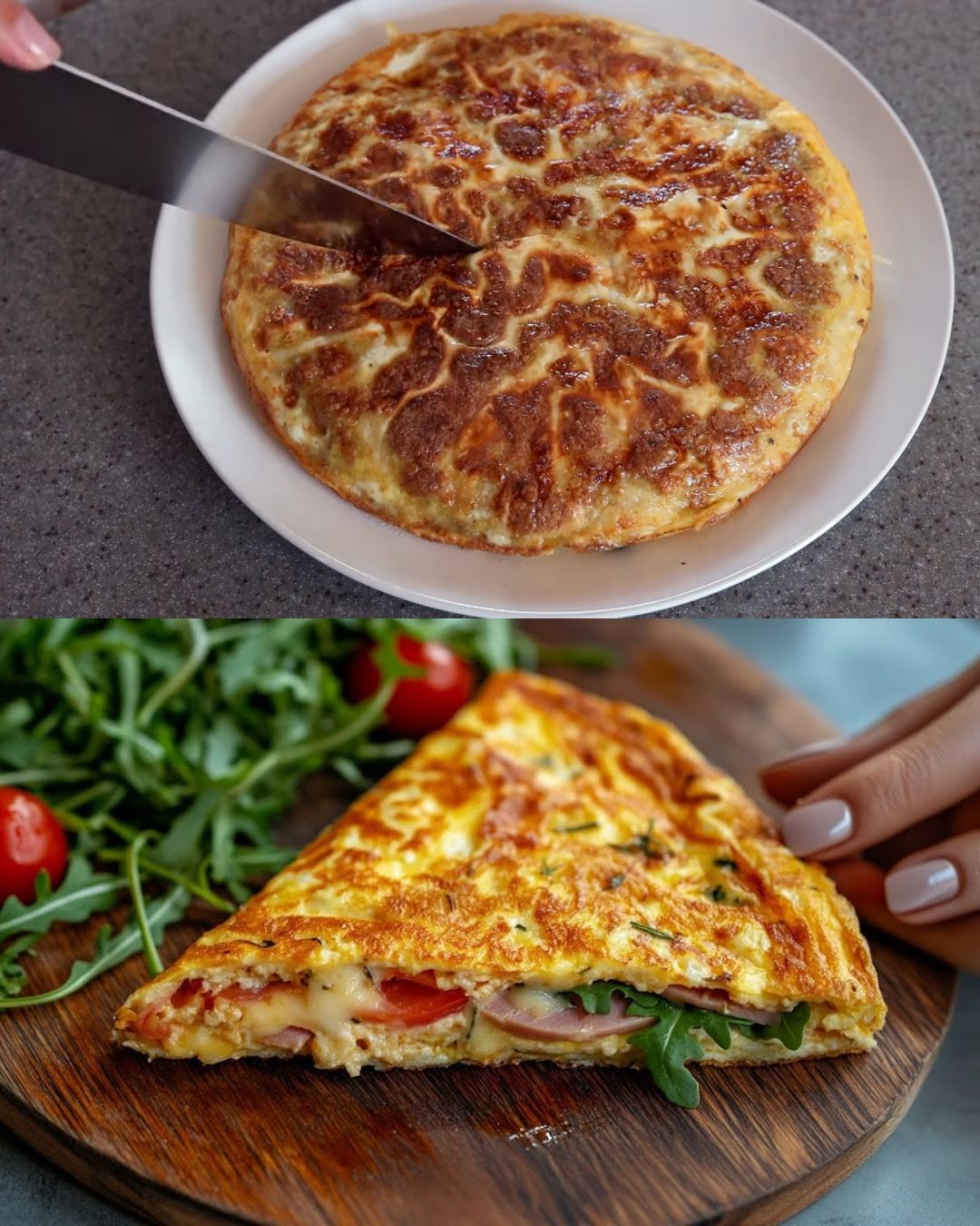 Savory Lavash Wraps with Eggs, Cheese, and Ham