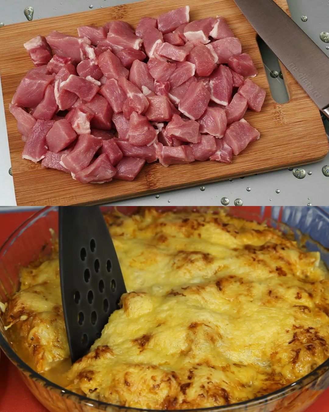 Cheesy Mustard Pork Bake