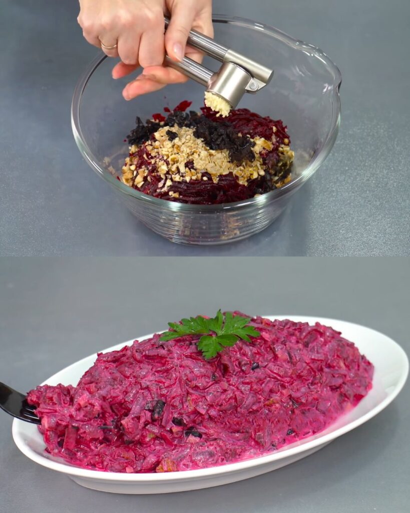 Beetroot Salad with Walnuts and Prunes