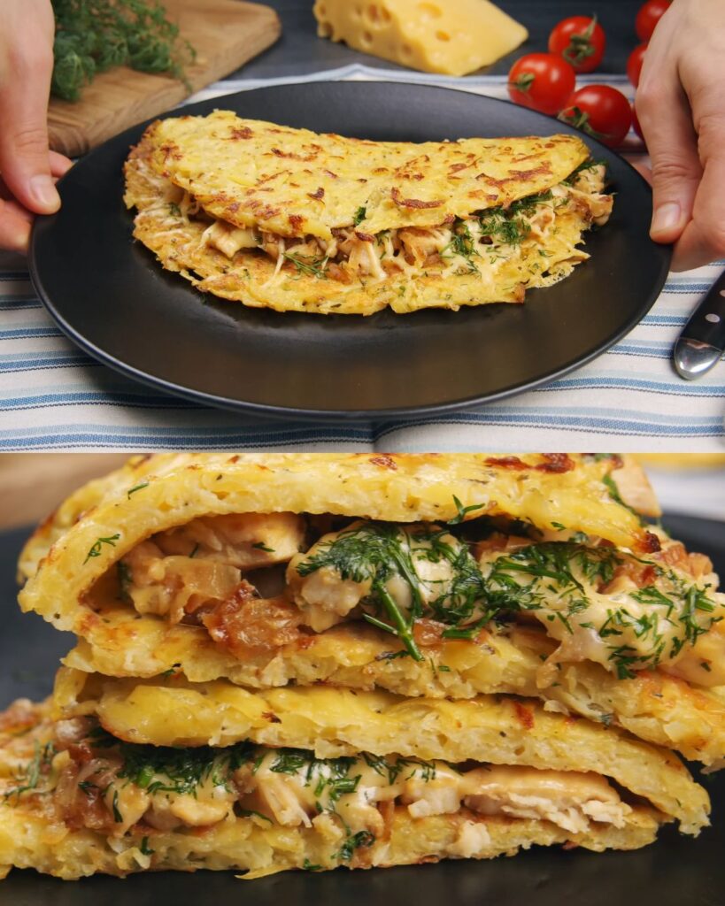 Potato Chebureks with Chicken