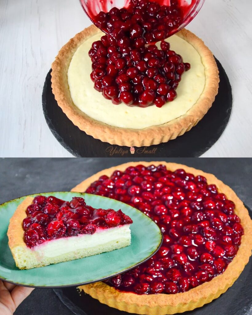 Cherry Cheesecake with a Butter Crust