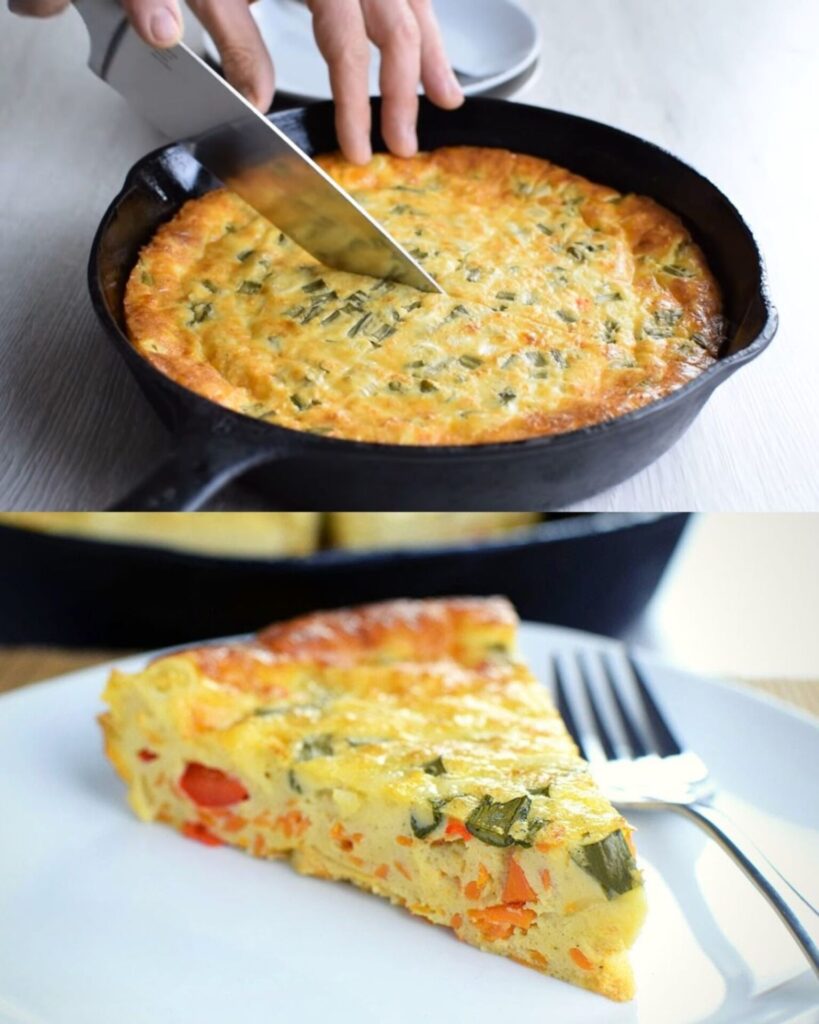 Savory Vegetable and Cheese Egg Bake finished dish