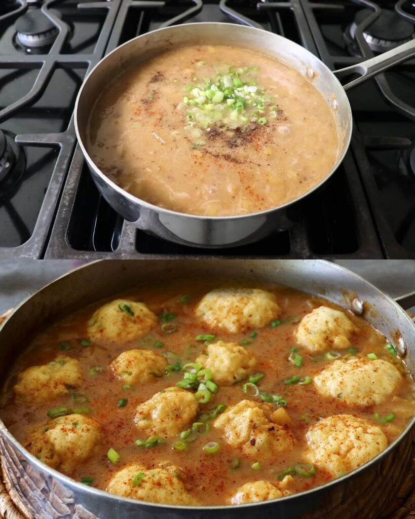 Apples Sausage Gravy Dumplings