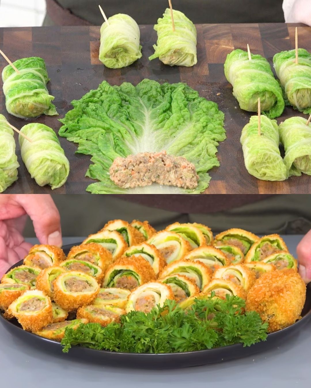 Stuffed Cabbage Meat Patties