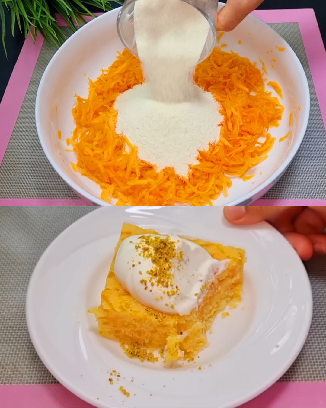 Pumpkin Semolina Cake with Lemon Syrup