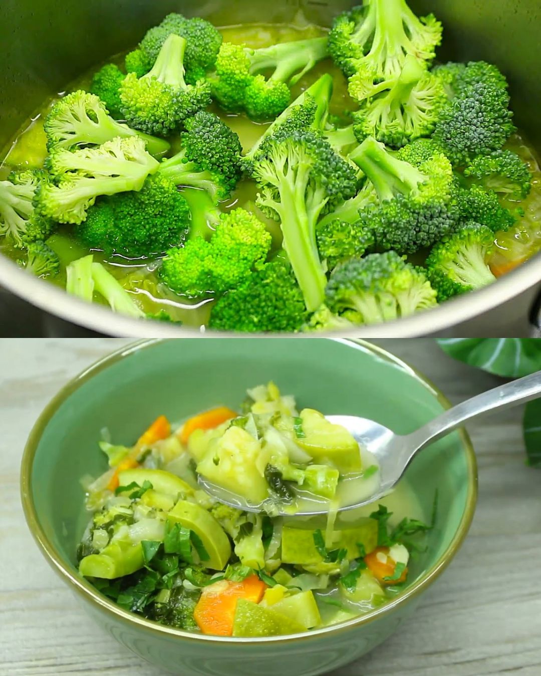 Creamy Vegetable Soup with Mozzarella