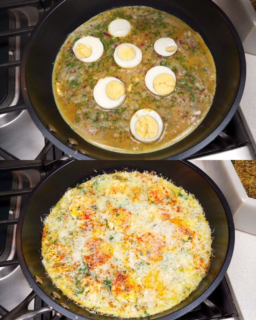 Spicy Scrambled Eggs with Boiled Egg Topping