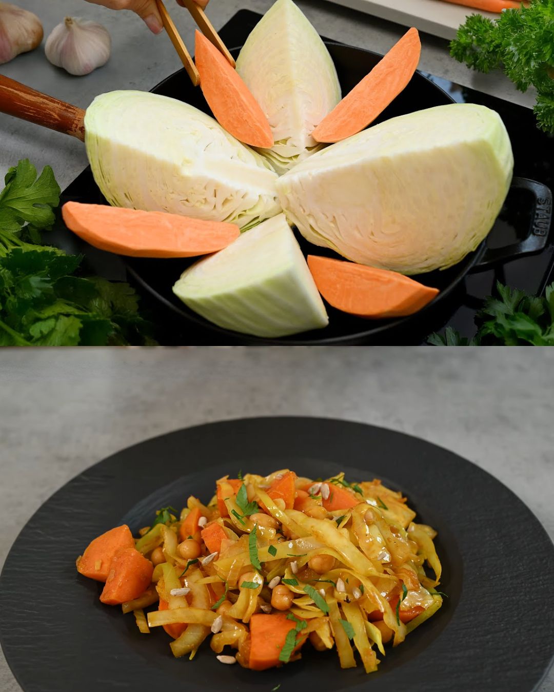 Spiced Sweet Potato and Kale Chickpea Stir-Fry