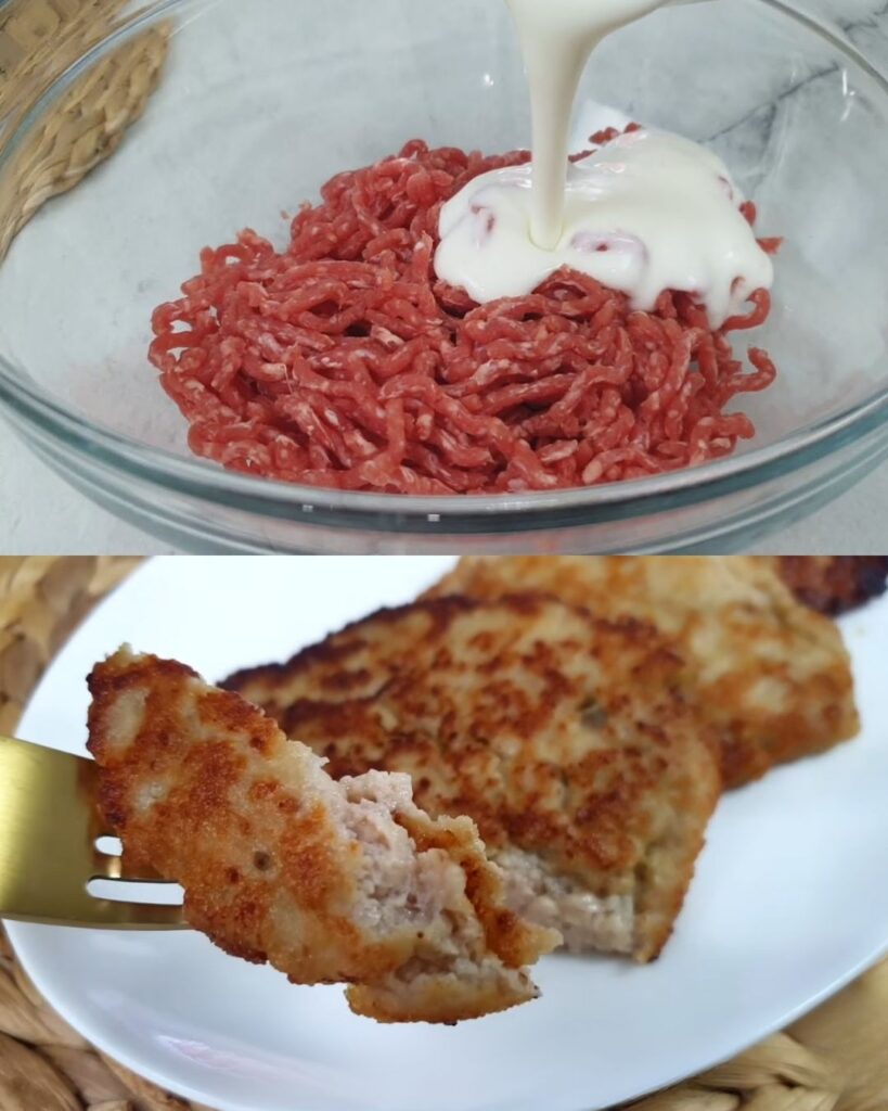 Minced Meat Fritters with Kefir finished dish