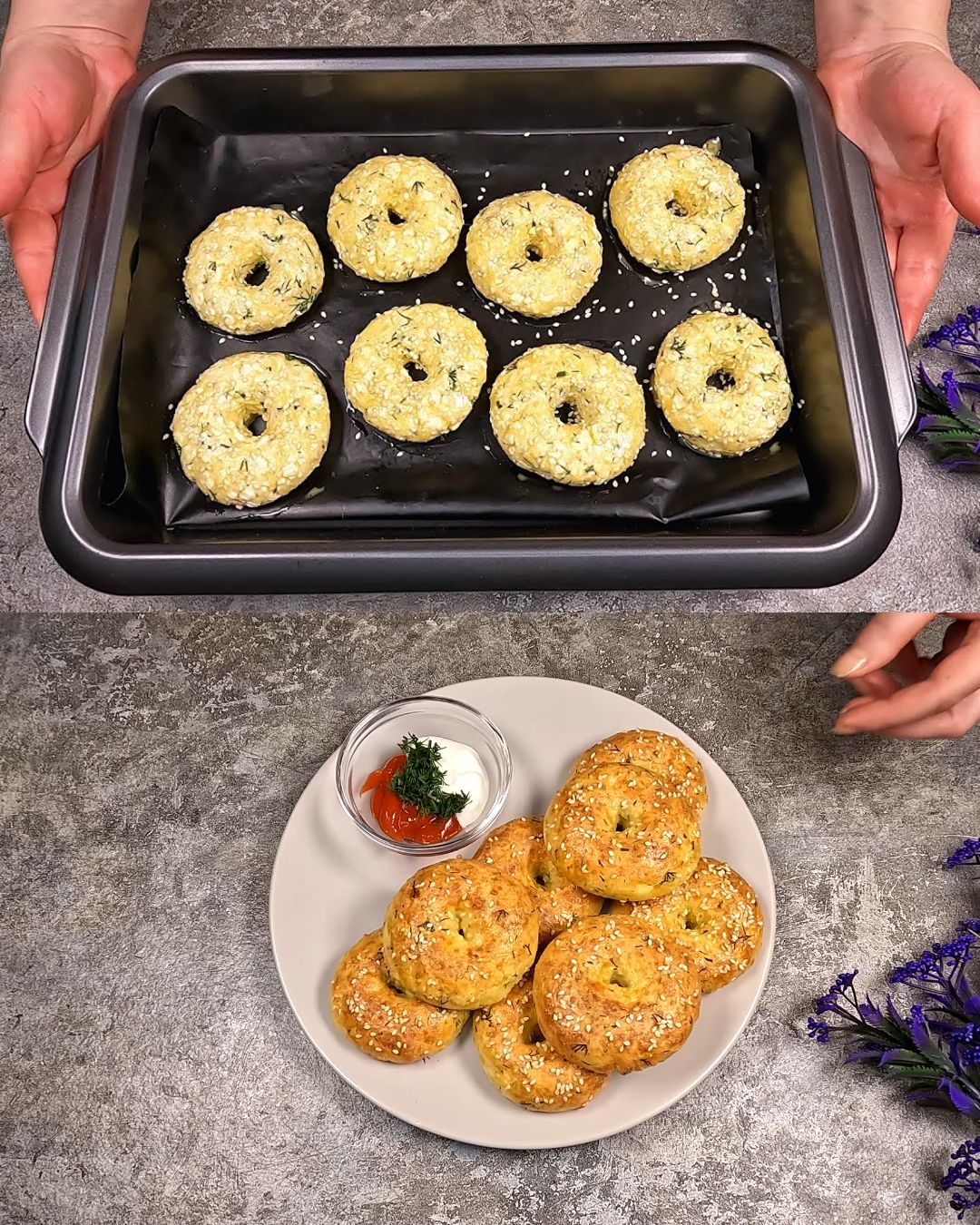 Cheesy Quark and Dill Pancakes