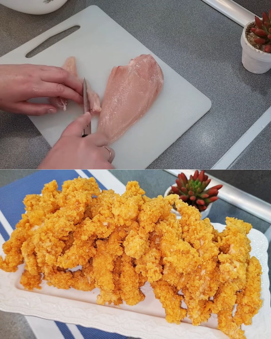 Crispy Chicken Fillet in Cornflake Batter
