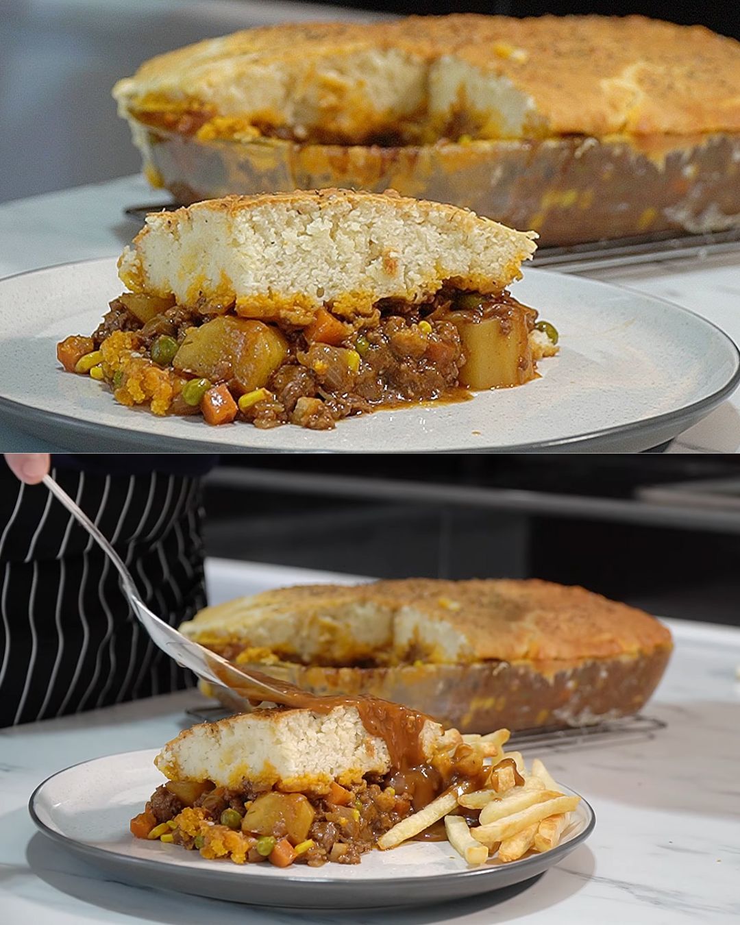 Classic Beef Mince Pie with Suet Crust Topping