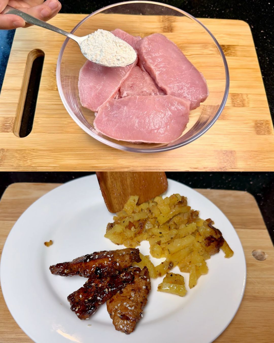 Crispy Pork Chops with Honey Soy Glaze