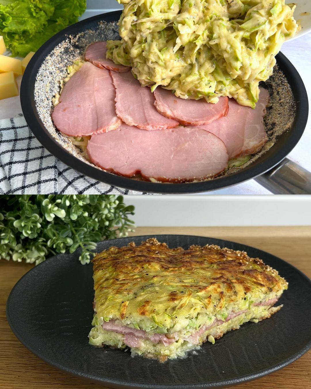 Crispy Zucchini and Potato Croquettes with Ham and Cheese
