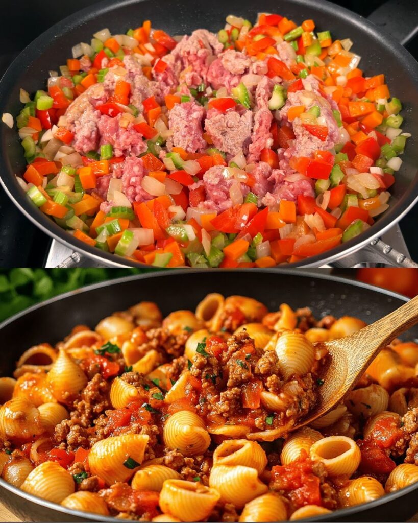 Italian-Style Minced Meat with Vegetables finished dish