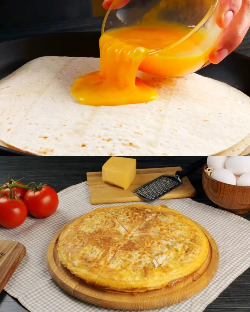 Layered Lavash with Sausage, Tomatoes, and Cheese