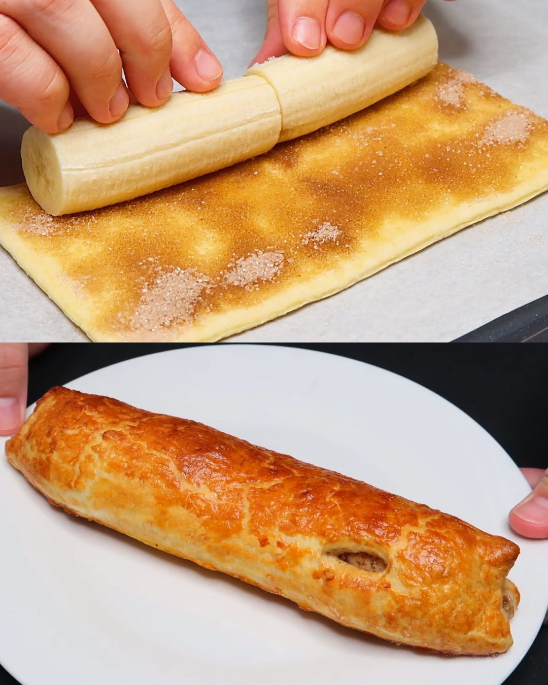 Banana Cinnamon Puff Pastry Twists