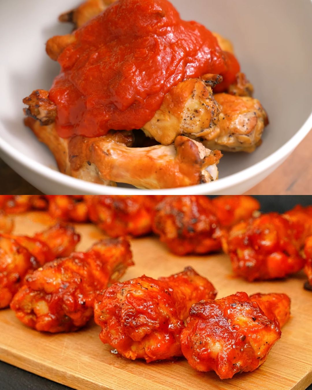 Baked Chicken Wings with Sweet and Spicy Sauce