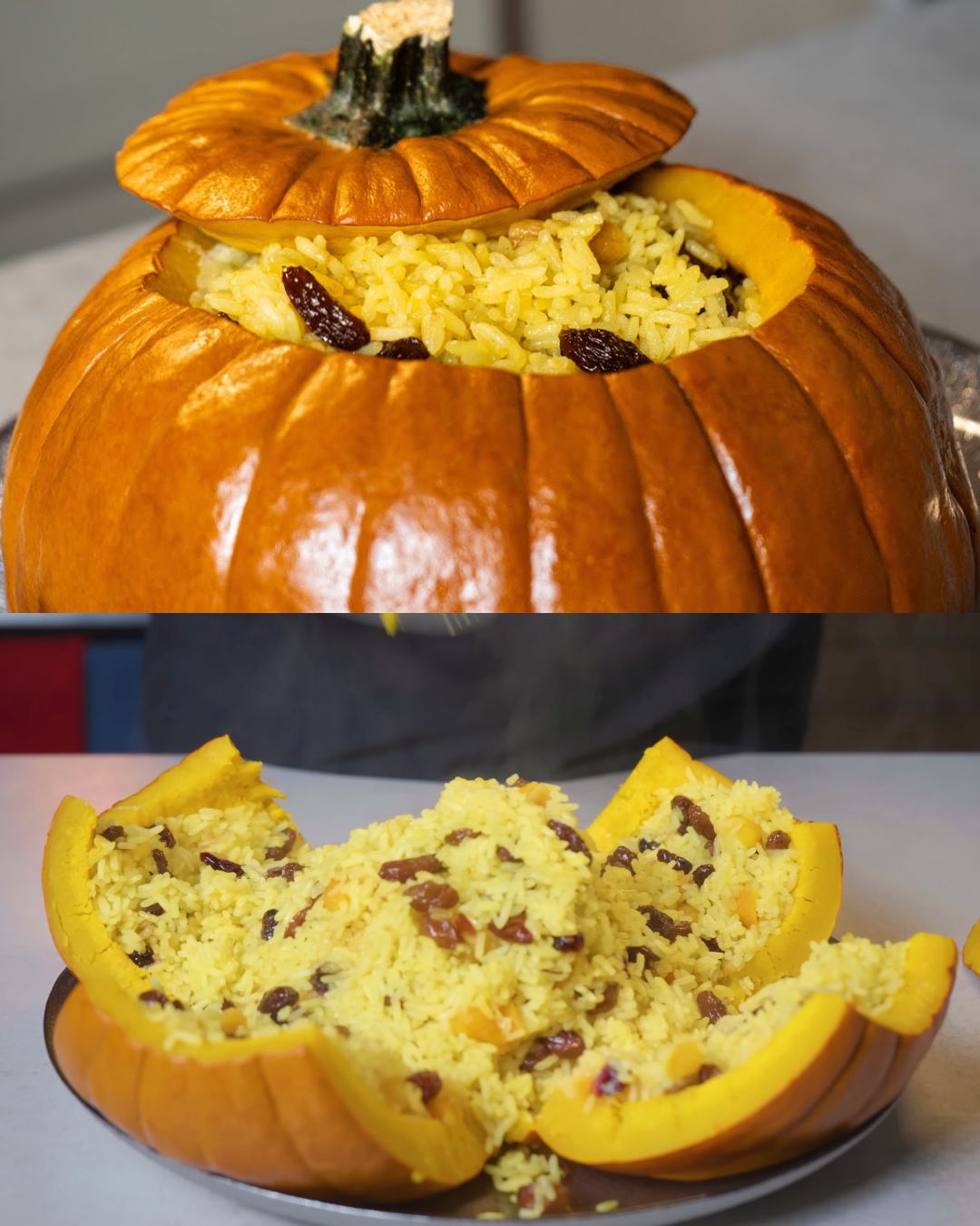 Sweet Rice Pilaf in Pumpkin – A Taste of Childhood