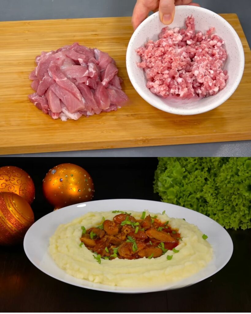 Jellied Pork with Creamy Mashed Potatoes