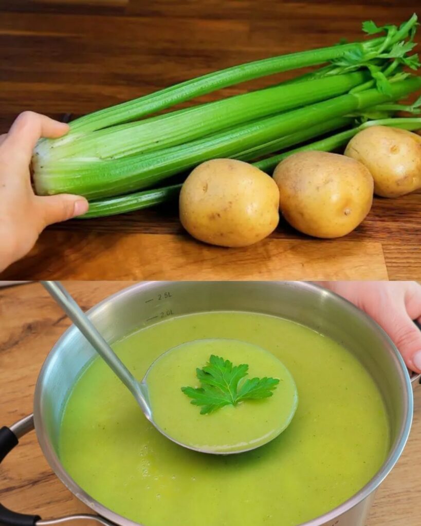 Green Vegetable Soup with Aromatic Croutons