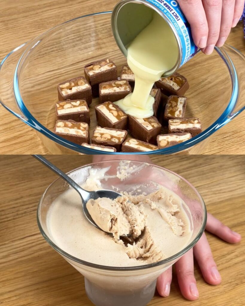 Creamy Snickers Dessert finished dish