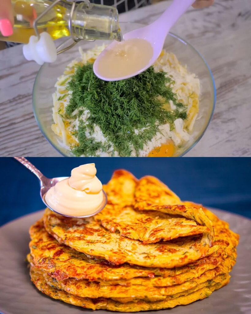Crispy Zucchini and Potato Pancakes finished dish