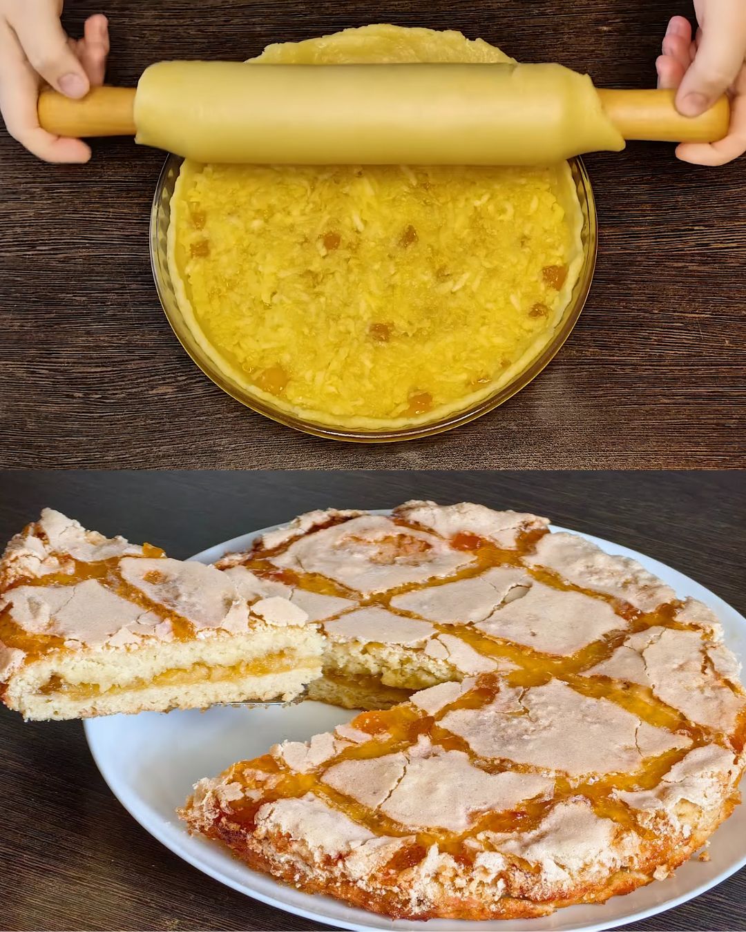 Apple-Filled Pastry with Apricot Glaze