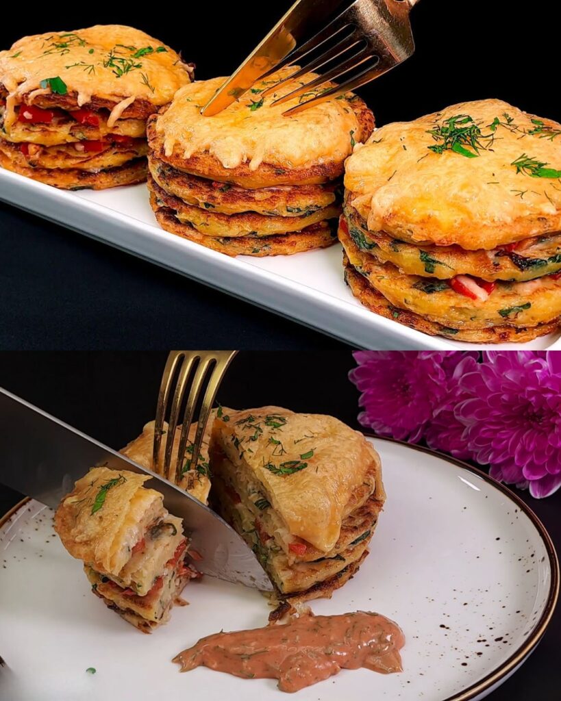 Creamy Potato Pancakes with Green Onions