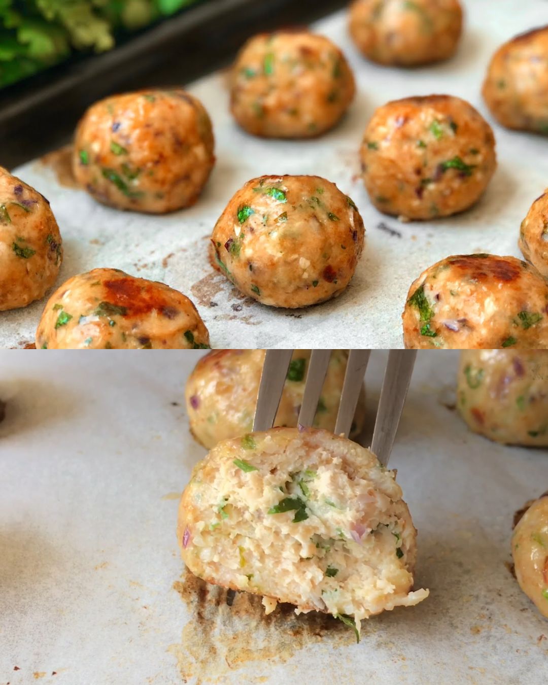 Spicy Chicken Meatballs with Garlic and Herbs