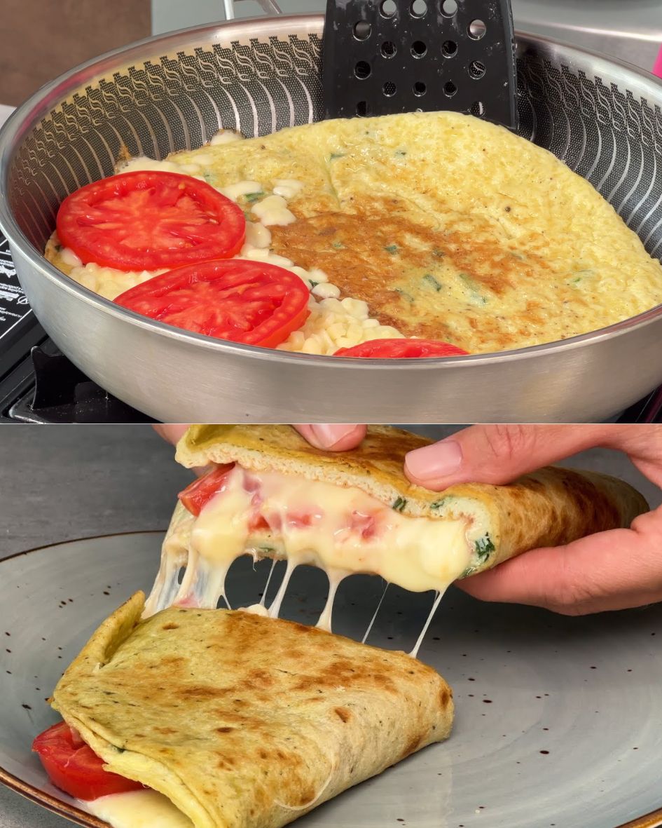 Cheesy Egg Tortilla Breakfast Wrap