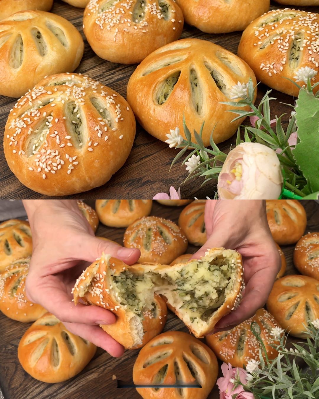 Soft Potato-Filled Bread Recipe