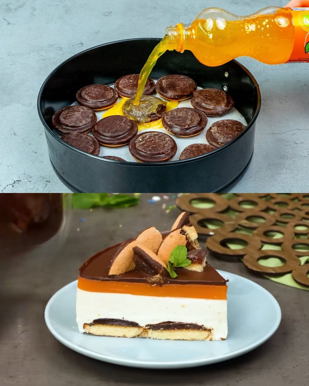 Orange and Jaffa Cheesecake with Chocolate Glaze