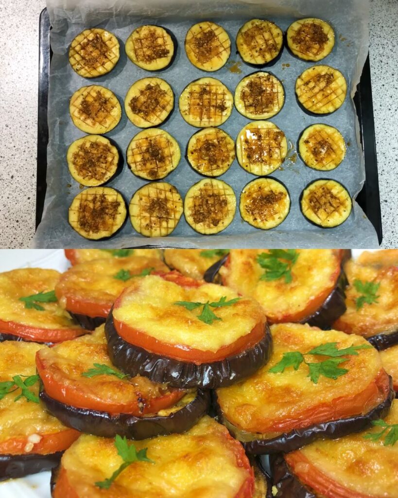 Baked Eggplant with Mozzarella and Tomatoes