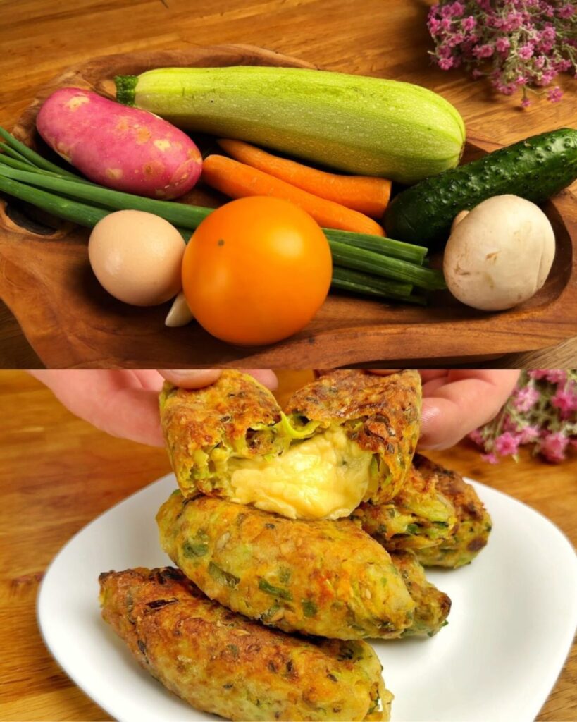 Veggie Schnitzel with Fresh Cucumber-Tomato Salad finished dish